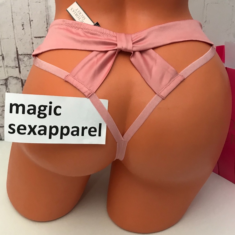 VS S M L VERY SEXY LUXE SATIN BOW OPEN BACK PANTY
